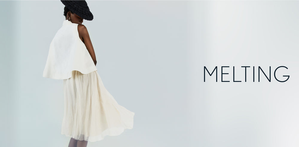 Botanical Silk Skirt & Blossom Cream Sleeveless Top