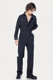 Black Aviator Jumpsuit