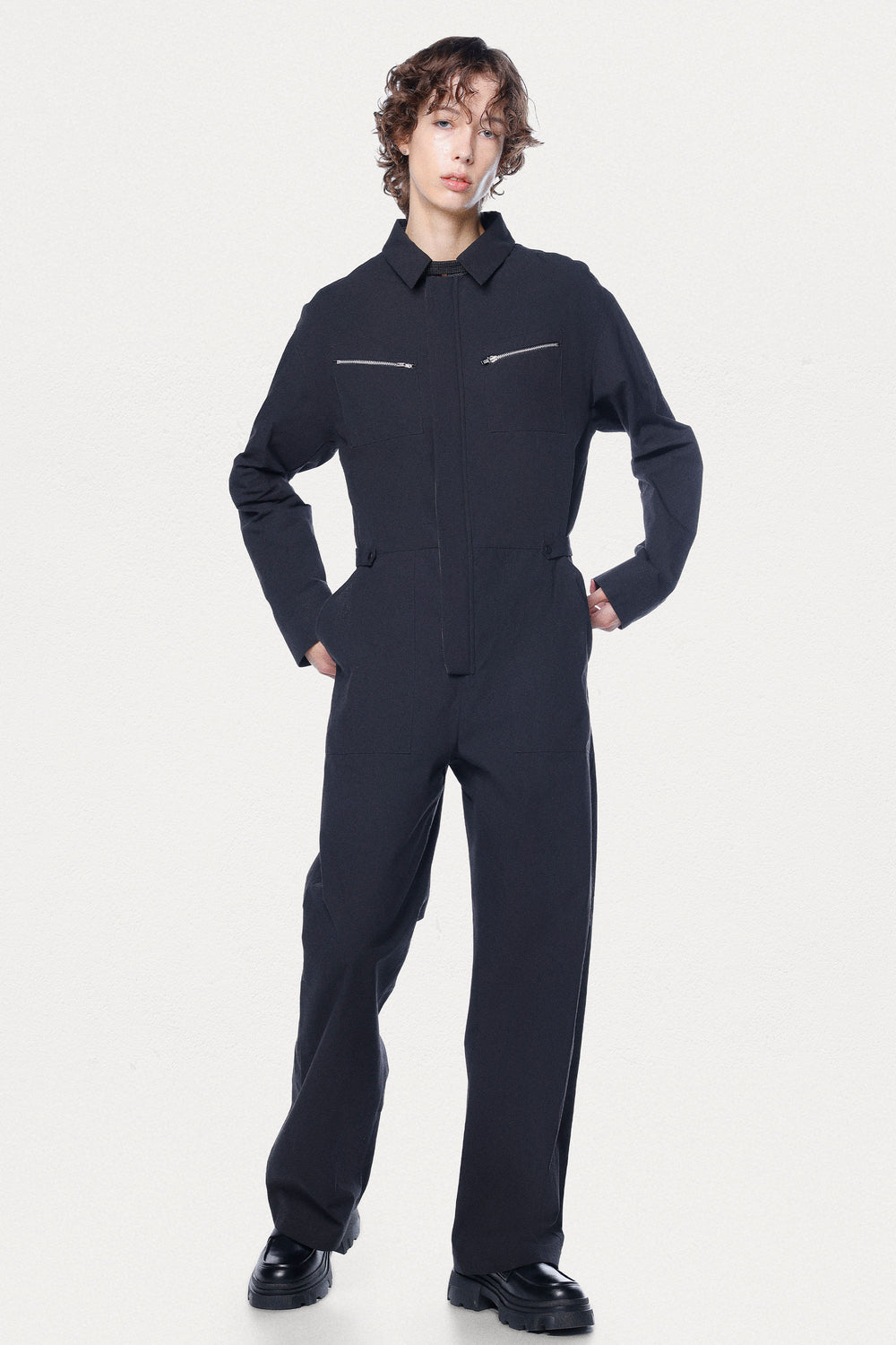 Black Aviator Jumpsuit