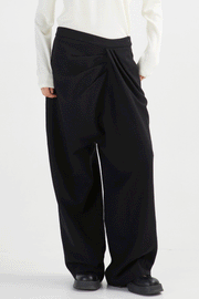 Black Draped Pant