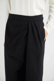 Black Draped Pant