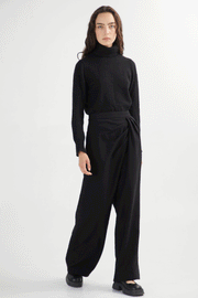 Black Draped Pant