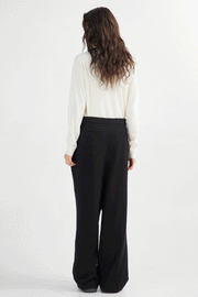 Black Draped Pant
