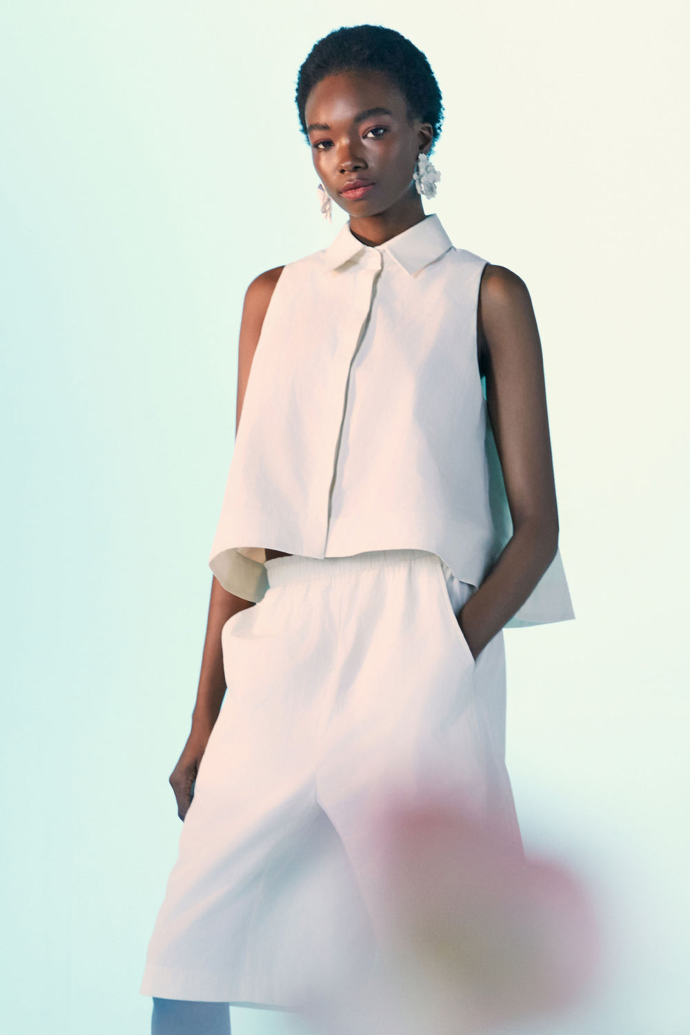 Bloom Sleeveless Cream Top