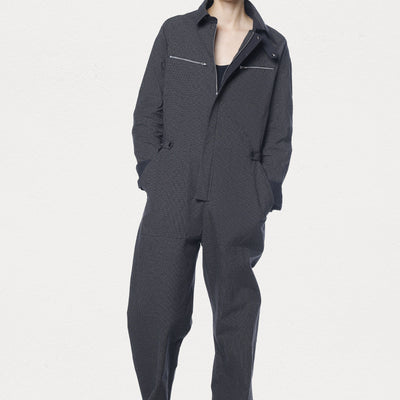 Grid Aviator Jumpsuit