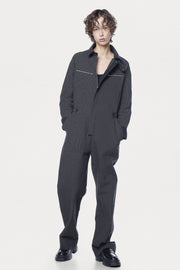 Grid Aviator Jumpsuit