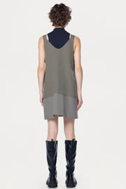 Khaki A-line Jump Mini Dress