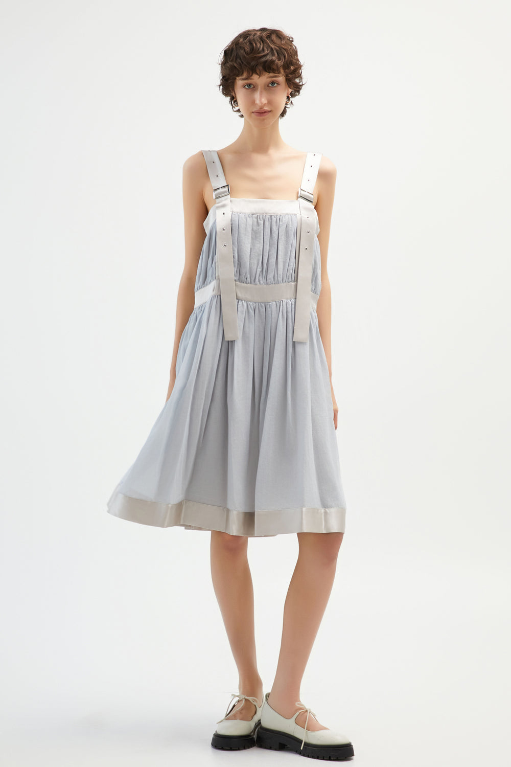 Melt Gray Blue Midi Dress