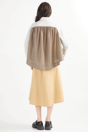 Mixed Fabric Windy Blouse