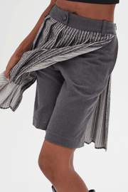 Long Kilt Skirt with Shorts