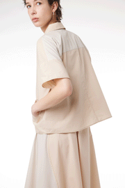 Button Top Beige