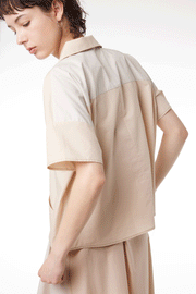Button Top Beige
