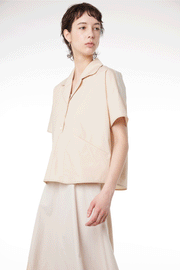 Button Top Beige