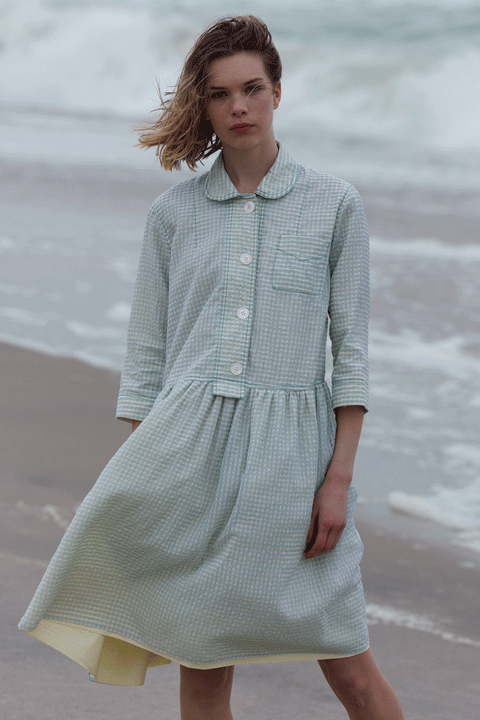 Sea glass shop linen shift dress