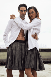 Long Kilt Skirt with Shorts