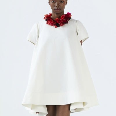Blossom Cream Mini  Dress