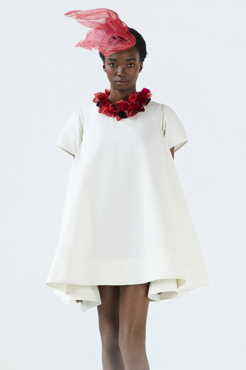 Blossom Cream Mini  Dress