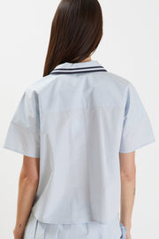 Button Top Sky Blue
