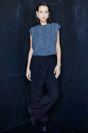 Black Draped Pant