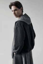 Hoody Scarf with Embroidery