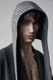 Hoody Scarf with Embroidery