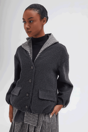 Hoody Scarf with Embroidery