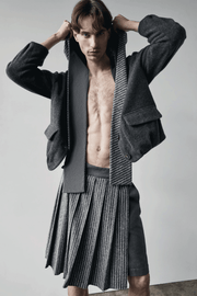 Long Kilt Skirt with Shorts