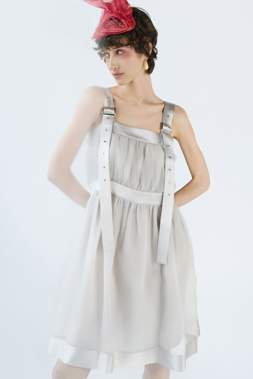 Melt Gray Midi Dress