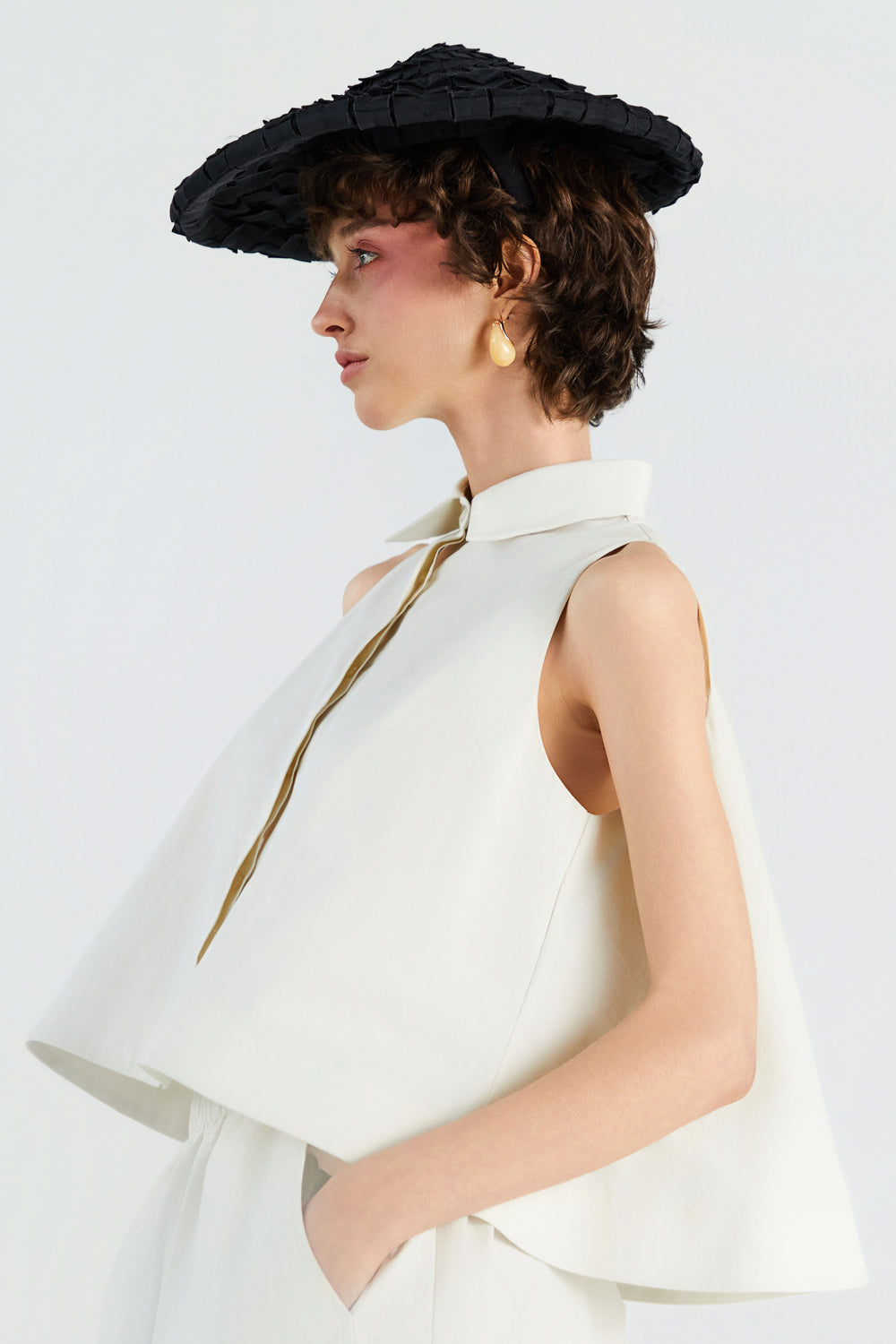 Bloom Sleeveless Cream Top