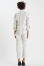 White Striped Jumpsuit