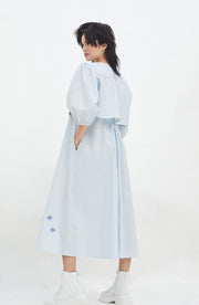 Blue Slip Dress and Jacket