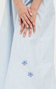 Blue Slip Dress and Jacket