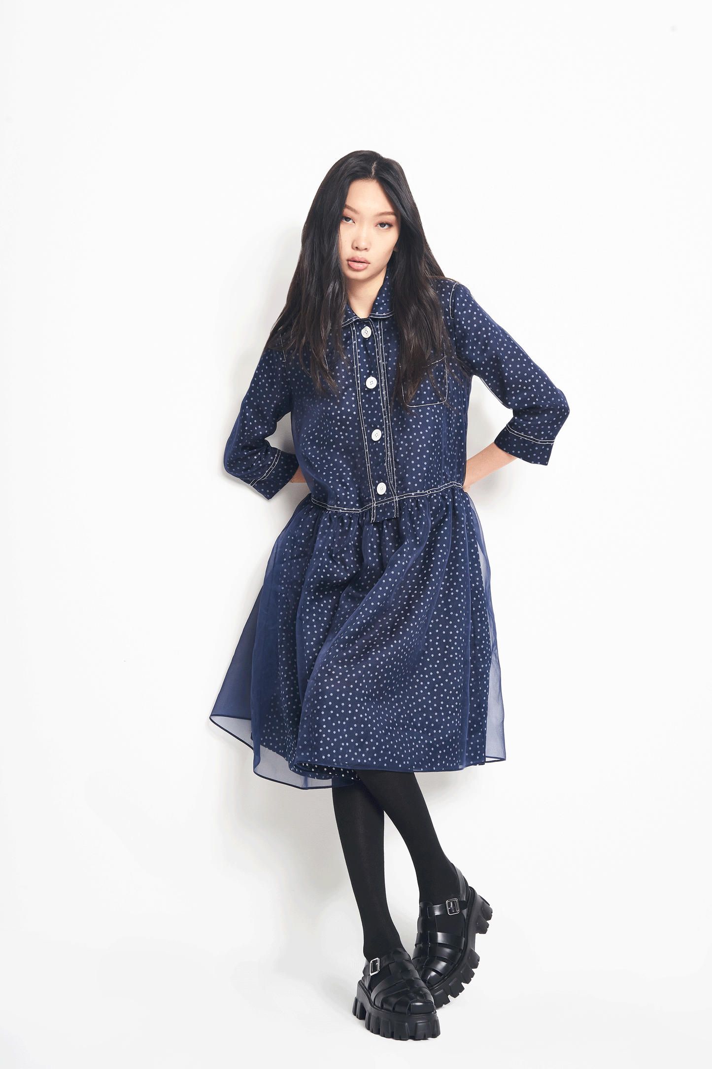 
                  
                    3.14159265 NAVY INFINITY DRESS
                  
                